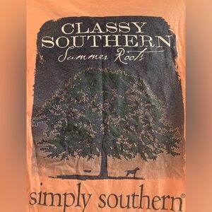 Women’s Simply Southern size S light orange shirt